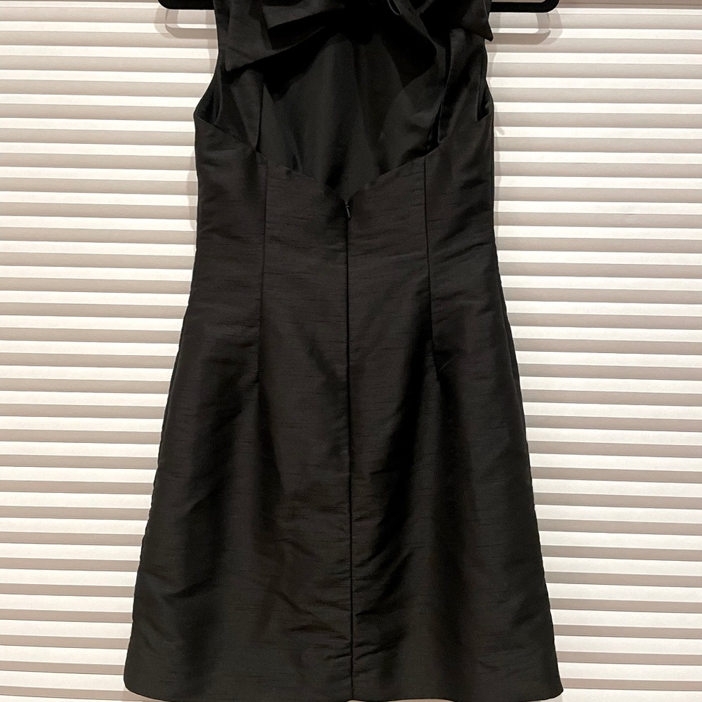 Alfred Sung black formal dress with open bow back detail
